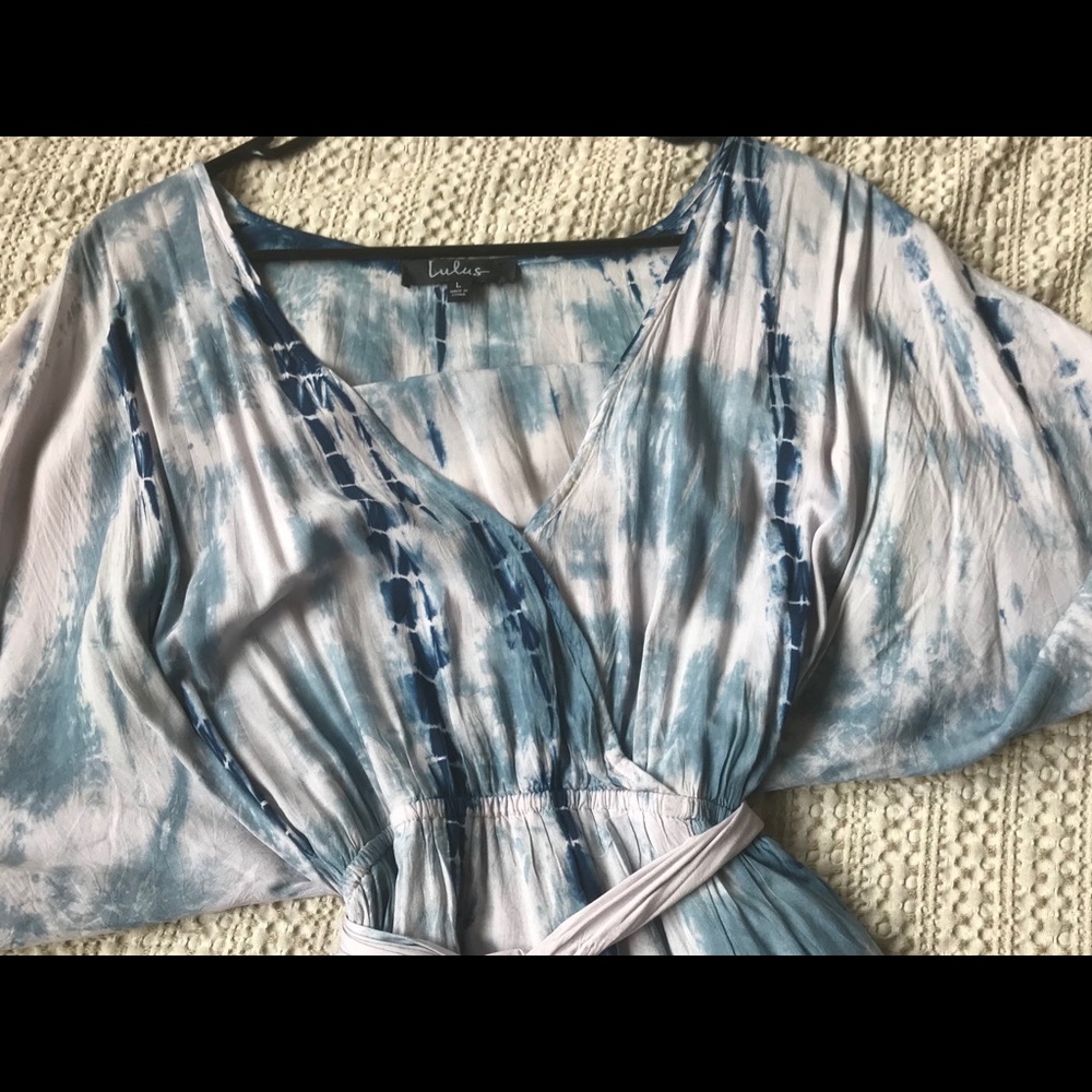 Lulus maxi faux wrap dress